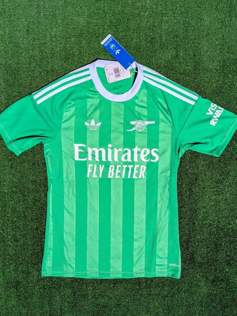Arsenal FC Adidas25/26 3rd Goalkeeper Soccer Football Mens Sml Jersey/Shirt NWT
